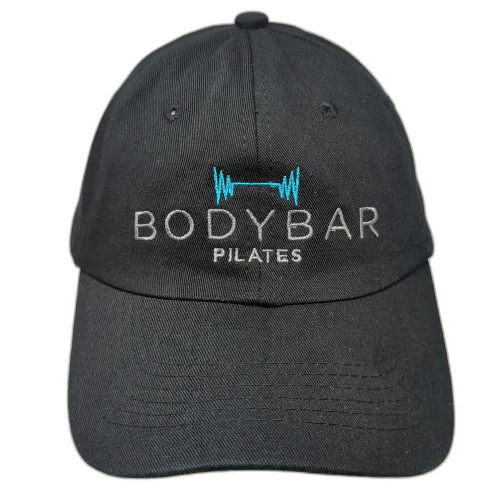 Bodybar Pilates Embroidery Black One Size Baseball Cap Adjustable Gym Hat